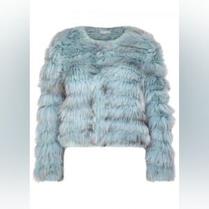 ALICE AND OLIVIA rabbit fur jacket